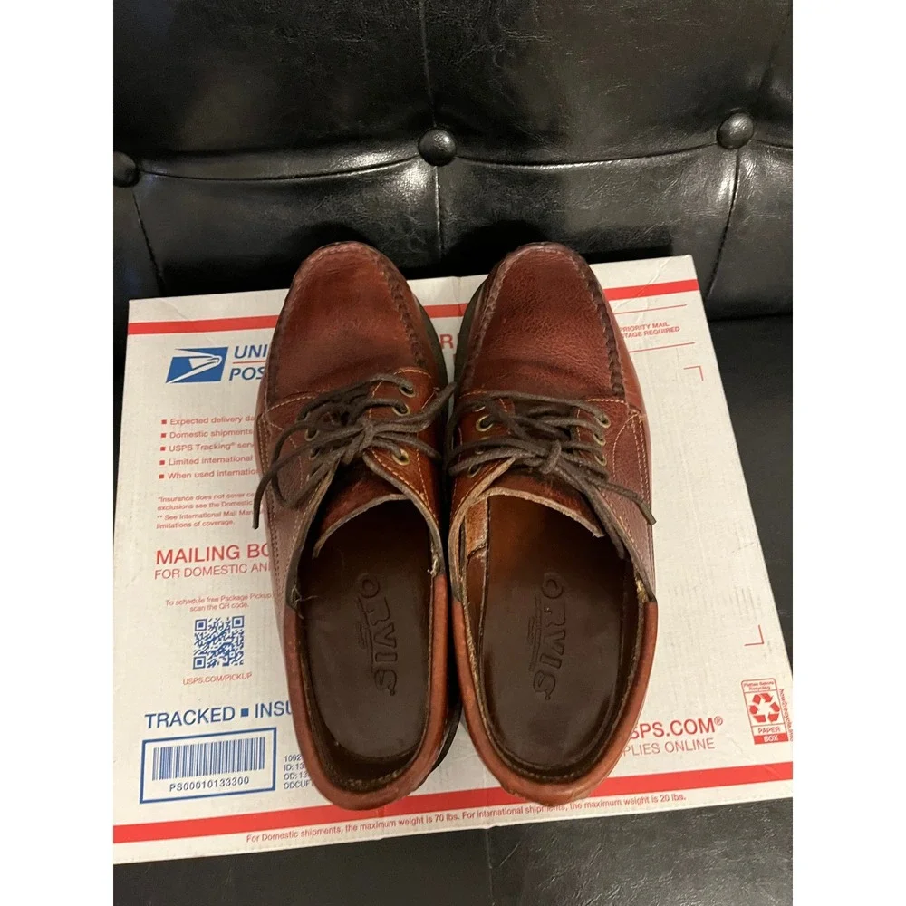 Orvis Brown Leather Moc Toe‎ Oxfords